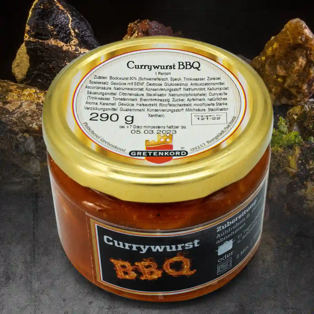 Currywurst BBQ im Glas