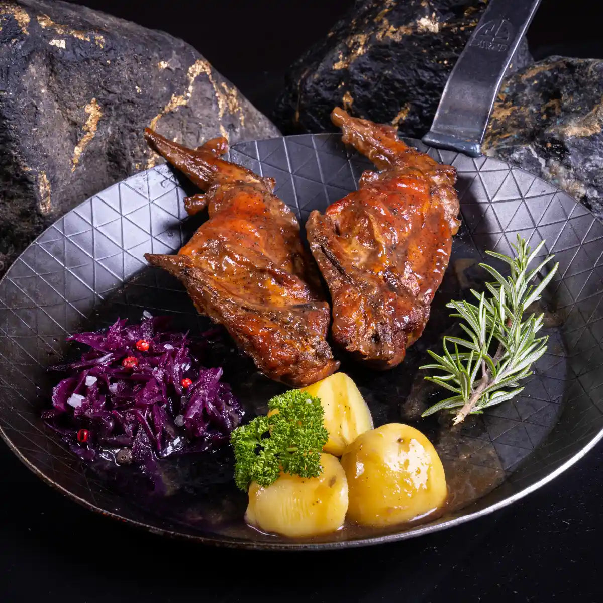 Kaninchenkeulen Sous Vide vorgegart