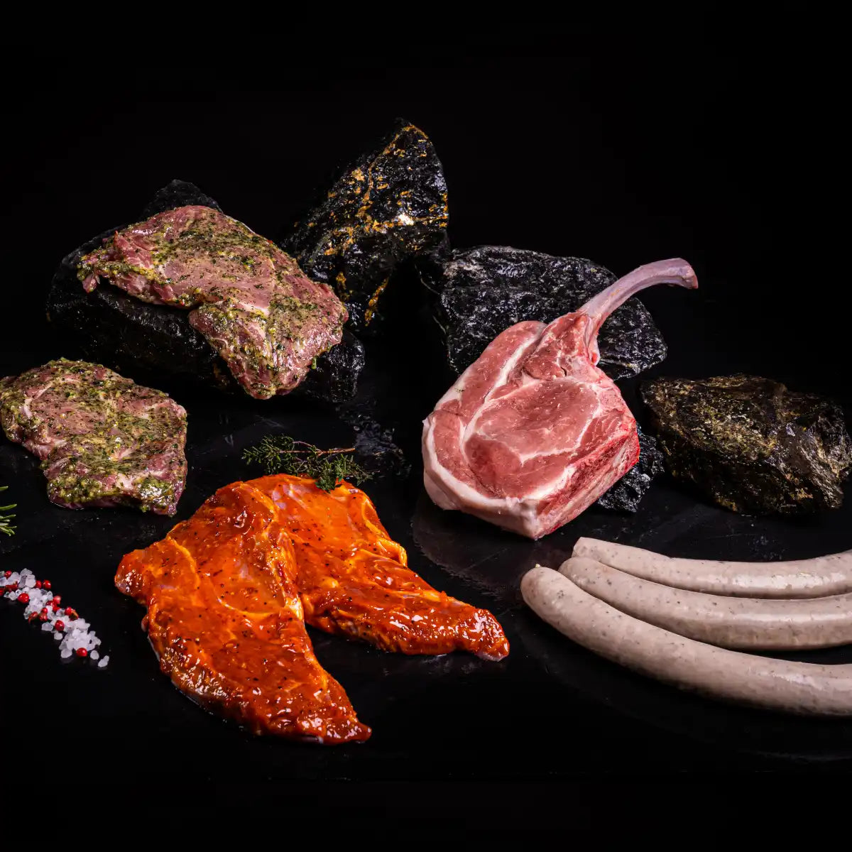 Grillpaket für 4 Personen vom Duroc Strohschwein