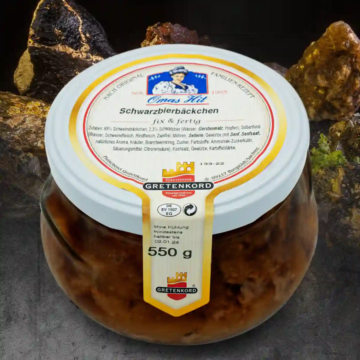 Schwarzbierbäckchen im Glas