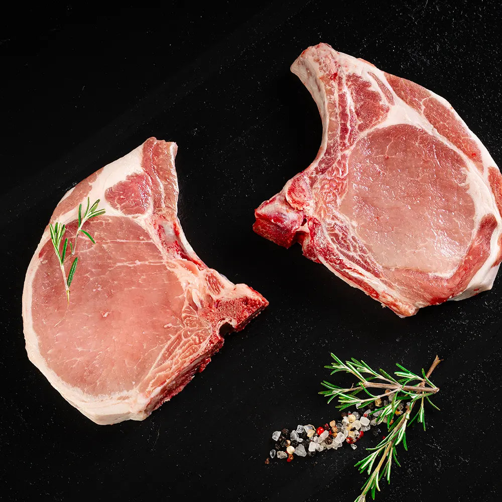 Kronenkotelett | Kotelett vom Duroc Strohschwein